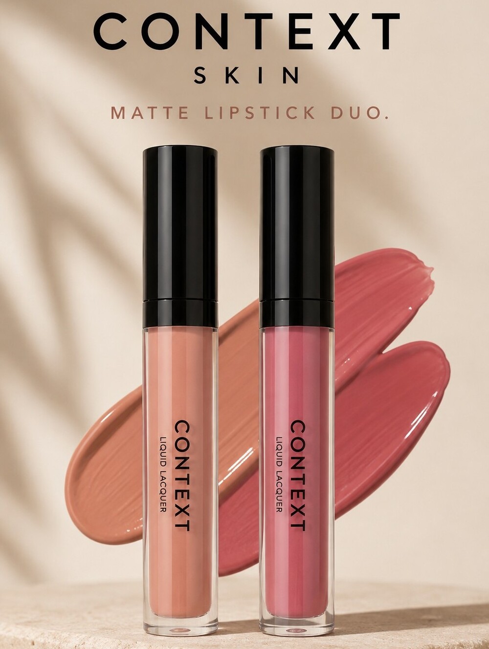 CONTEXT  SKIN matte lipstick duo.